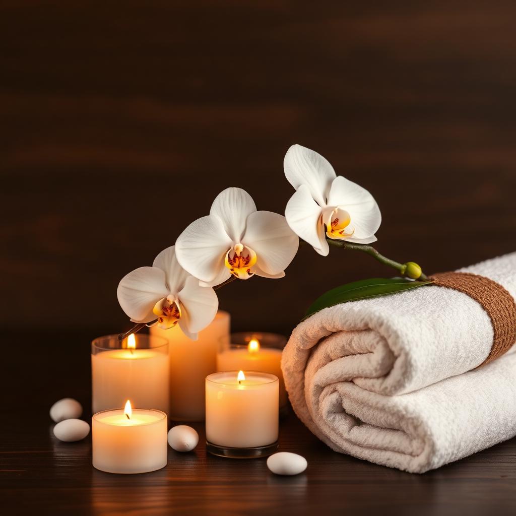 Orchids and candles